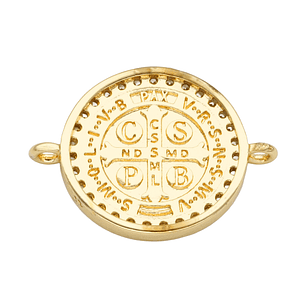 RODIO DORADO CENTRO SAN BENITO ZIRCON BLANCO 19*14MM