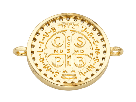 RODIO DORADO CENTRO SAN BENITO ZIRCON BLANCO 19*14MM