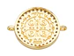 RODIO DORADO CENTRO SAN BENITO ZIRCON BLANCO 19*14MM - Miniatura 2