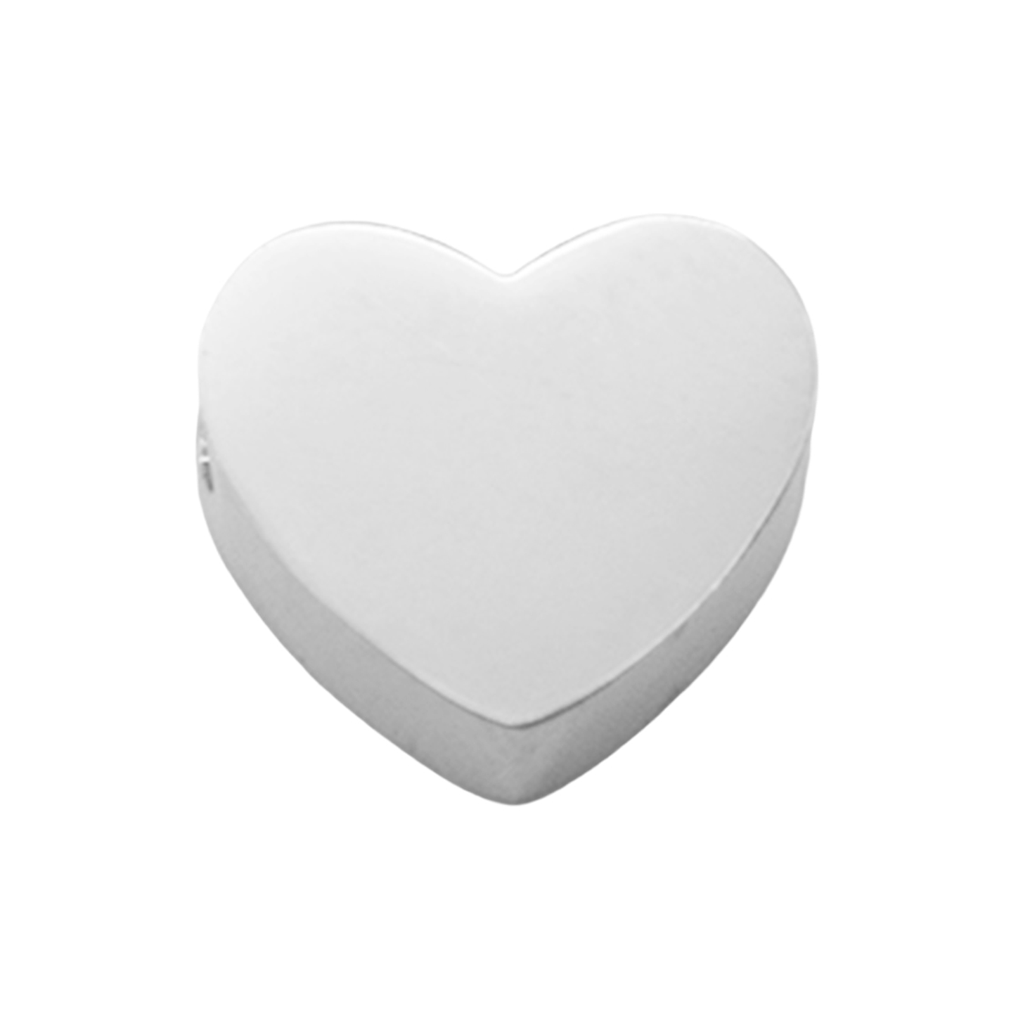 ACERO PLATEADO CENTRO CORAZON 8MM 1