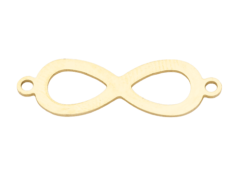 ACERO DORADO CENTRO PULSERA INFINITO PLANO 25*9MM
