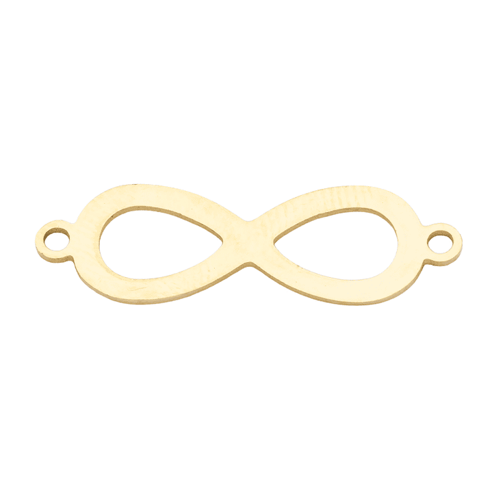 ACERO DORADO CENTRO PULSERA INFINITO PLANO 25*9MM 1