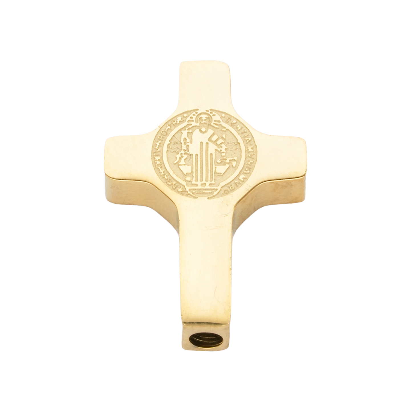 ACERO DORADO CENTRO PULSERA CRUZ SAN BENITO 20*13MM 1