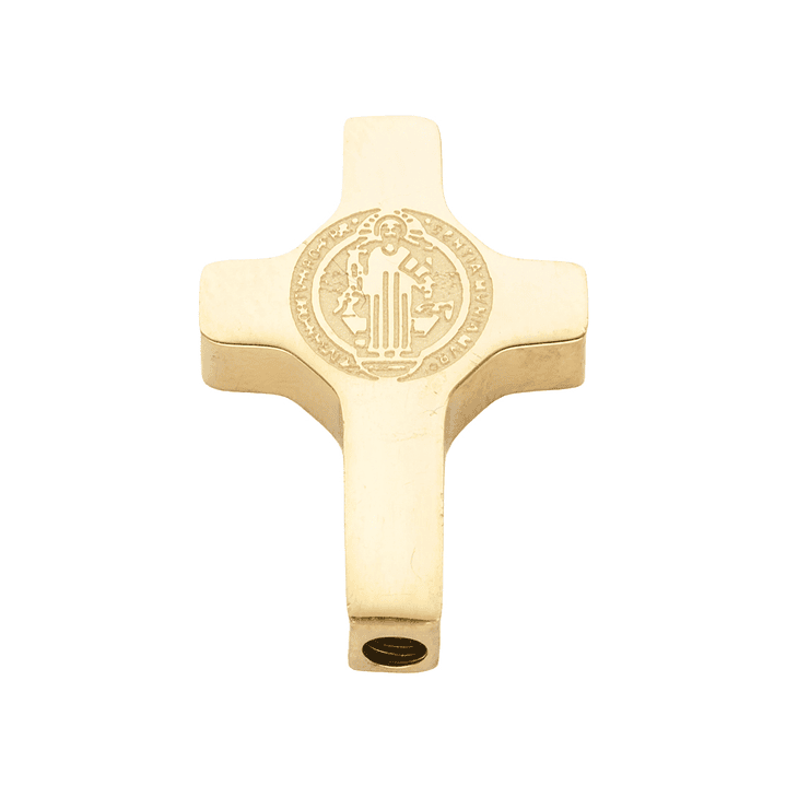 ACERO DORADO CENTRO PULSERA CRUZ SAN BENITO 20*13MM 1