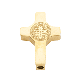 ACERO DORADO CENTRO PULSERA CRUZ SAN BENITO 20*13MM