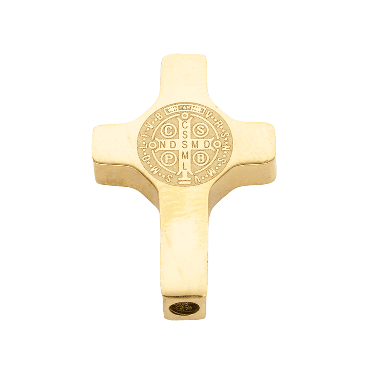 ACERO DORADO CENTRO PULSERA CRUZ SAN BENITO 20*13MM 2