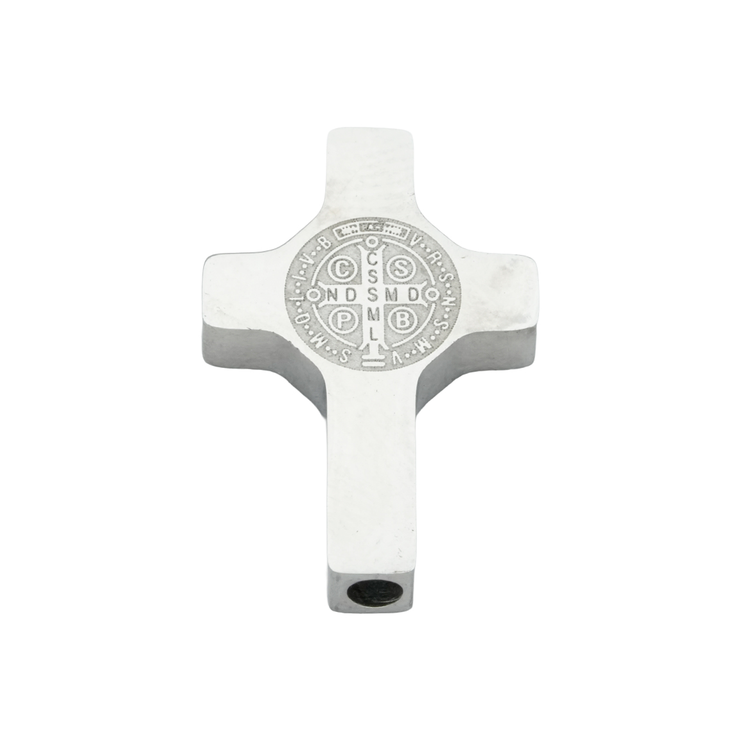 ACERO PLATEADO CENTRO PULSERA CRUZ SAN BENITO 20*13MM 2