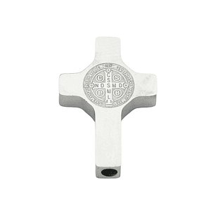ACERO PLATEADO CENTRO PULSERA CRUZ SAN BENITO 20*13MM