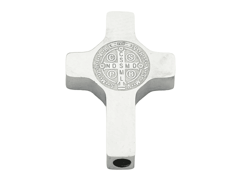 ACERO PLATEADO CENTRO PULSERA CRUZ SAN BENITO 20*13MM