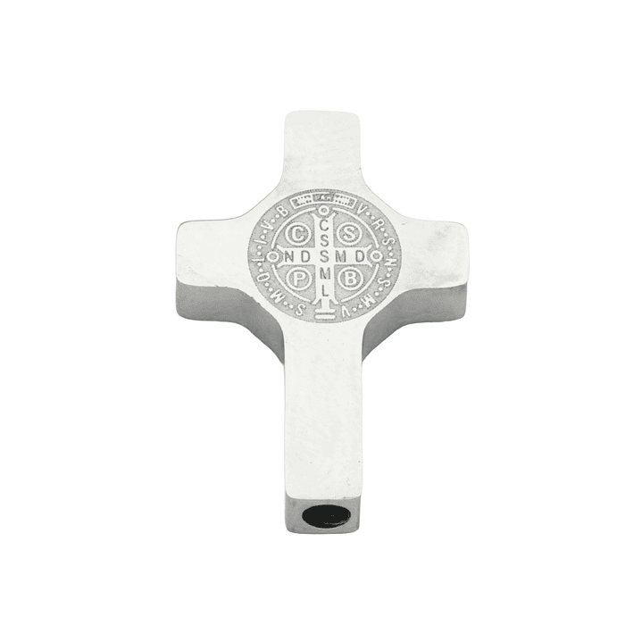 ACERO PLATEADO CENTRO PULSERA CRUZ SAN BENITO 20*13MM 2