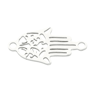 ACERO PLATEADO CENTRO MANO HAMSA 18*9MM