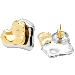 ACERO DORADO TOPO CORAZON 20MM BICOLOR TERMINADO 151 