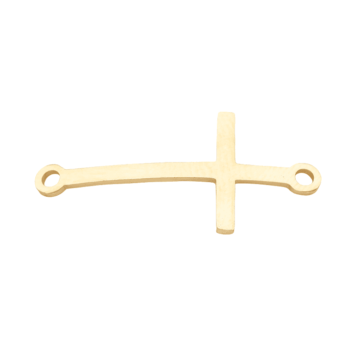 ACERO DORADO CENTRO PULSERA CRUZ LISA 25*12MM 1