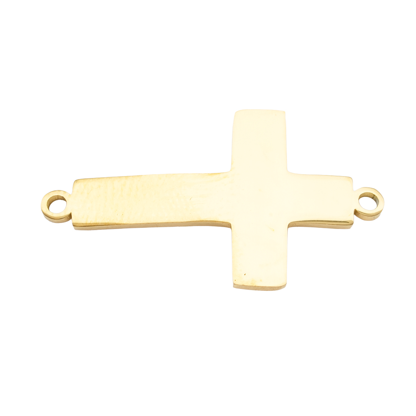 ACERO DORADO CENTRO PULSERA CRUZ LISA 25*15MM 1
