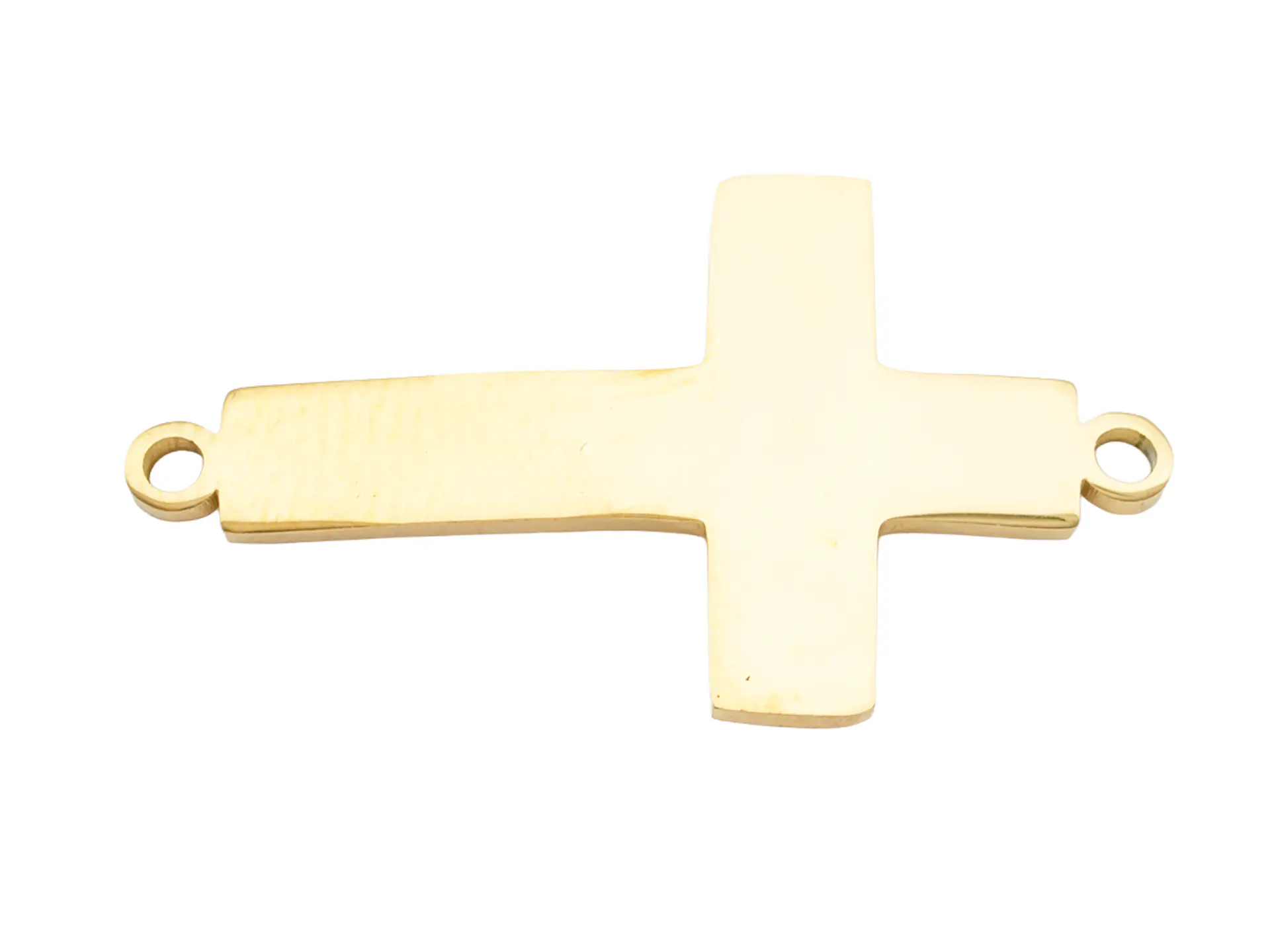 ACERO DORADO CENTRO PULSERA CRUZ LISA 25*15MM 1