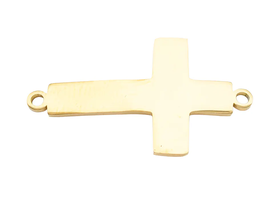 ACERO DORADO CENTRO PULSERA CRUZ LISA 25*15MM 1