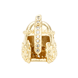 RODIO DORADO CENTRO CASCO ZIRCON BLANCO 10*12MM