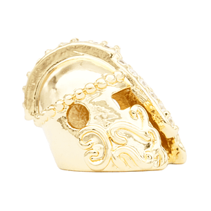 RODIO DORADO CENTRO CASCO ZIRCON BLANCO 10*12MM