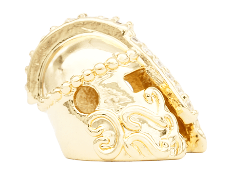 RODIO DORADO CENTRO CASCO ZIRCON BLANCO 10*12MM
