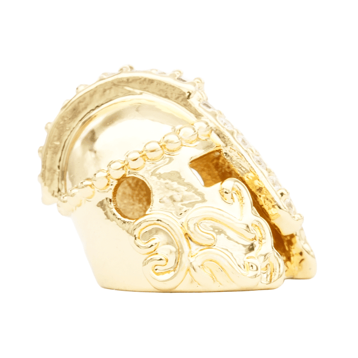 RODIO DORADO CENTRO CASCO ZIRCON BLANCO 10*12MM 2