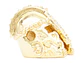 RODIO DORADO CENTRO CASCO ZIRCON BLANCO 10*12MM - Miniatura 2