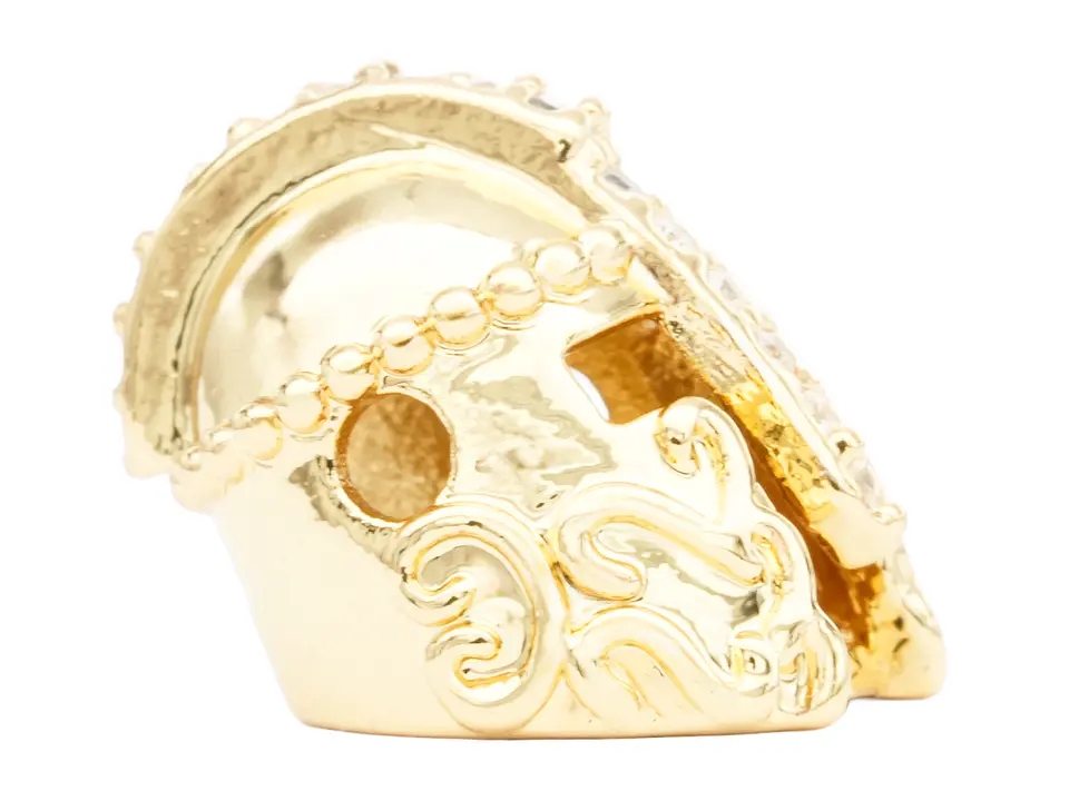 RODIO DORADO CENTRO CASCO ZIRCON BLANCO 10*12MM 2