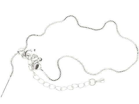 RODIO PLATEADO PULSERA AGUJA 1.2MM