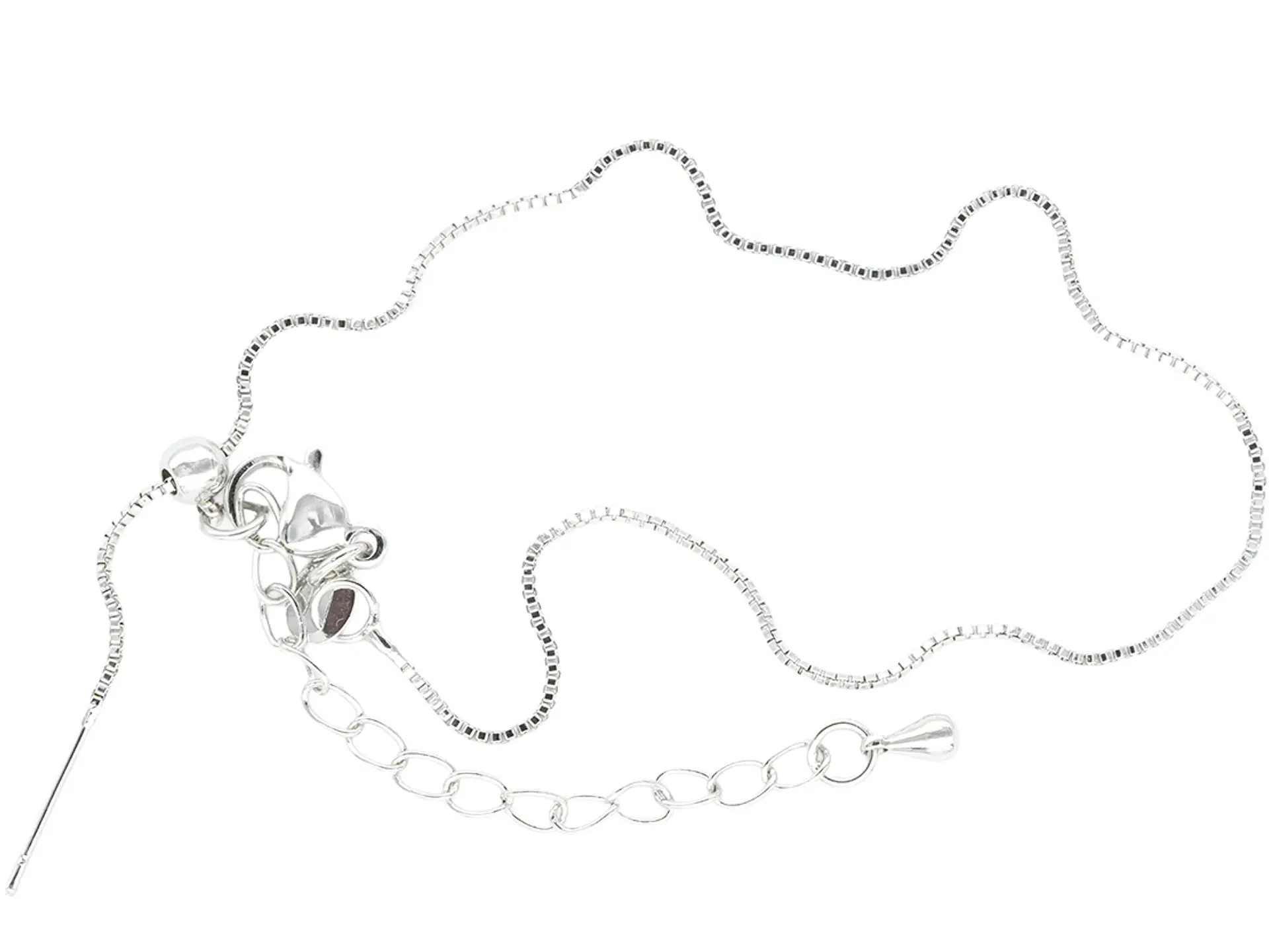 RODIO PLATEADO PULSERA AGUJA 1.2MM 1