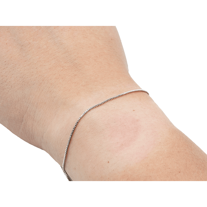 RODIO PLATEADO PULSERA AGUJA 1.2MM 2