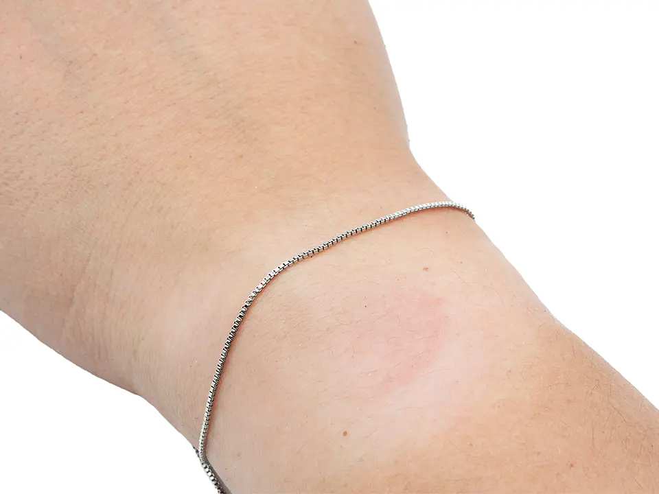 RODIO PLATEADO PULSERA AGUJA 1.2MM 2