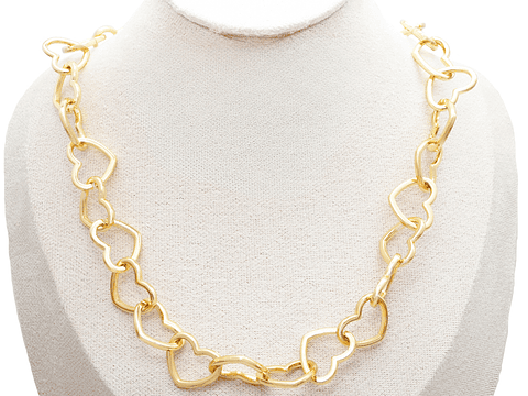 RODIO DORADO CADENA CORAZON TERMINADA EXTENSION 20*2M 45CM