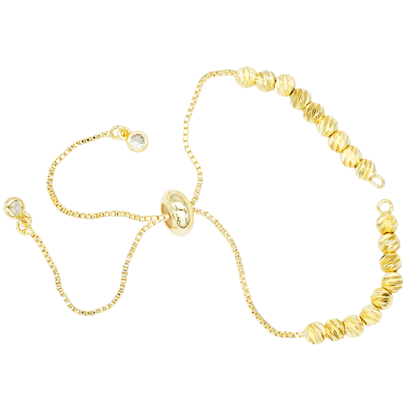 RODIO DORADO CADENA PARA PULSERA BALIN MARTILLADO 4MM 1