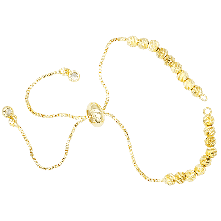 RODIO DORADO CADENA PARA PULSERA BALIN MARTILLADO 4MM 1