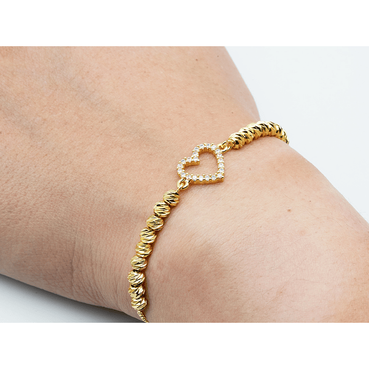 RODIO DORADO CADENA PARA PULSERA BALIN MARTILLADO 4MM 2