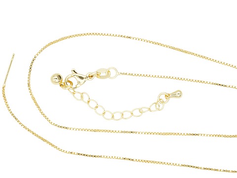 RODIO DORADO CADENA AGUJA PARA COLLAR EXTENSION 45CM