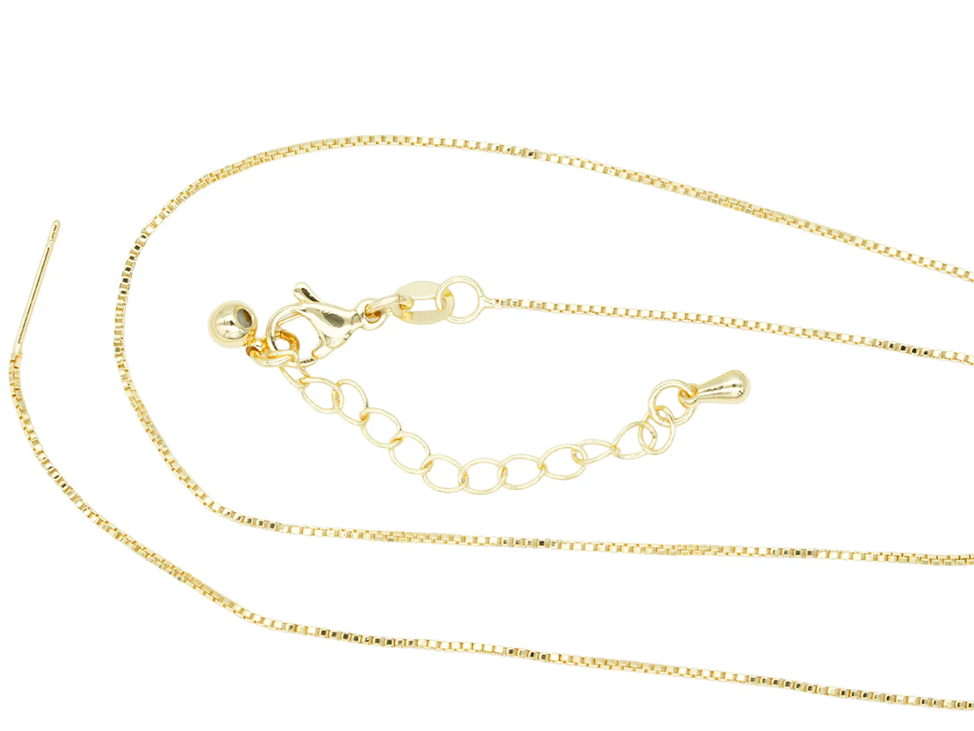 RODIO DORADO CADENA AGUJA PARA COLLAR EXTENSION 45CM 1