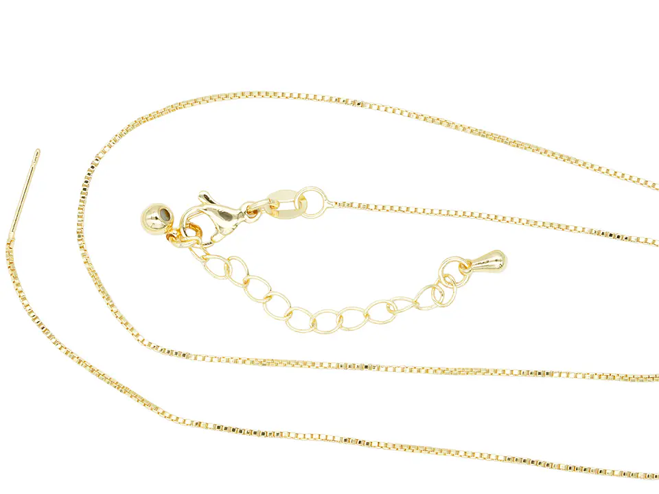 RODIO DORADO CADENA AGUJA PARA COLLAR EXTENSION 45CM 1