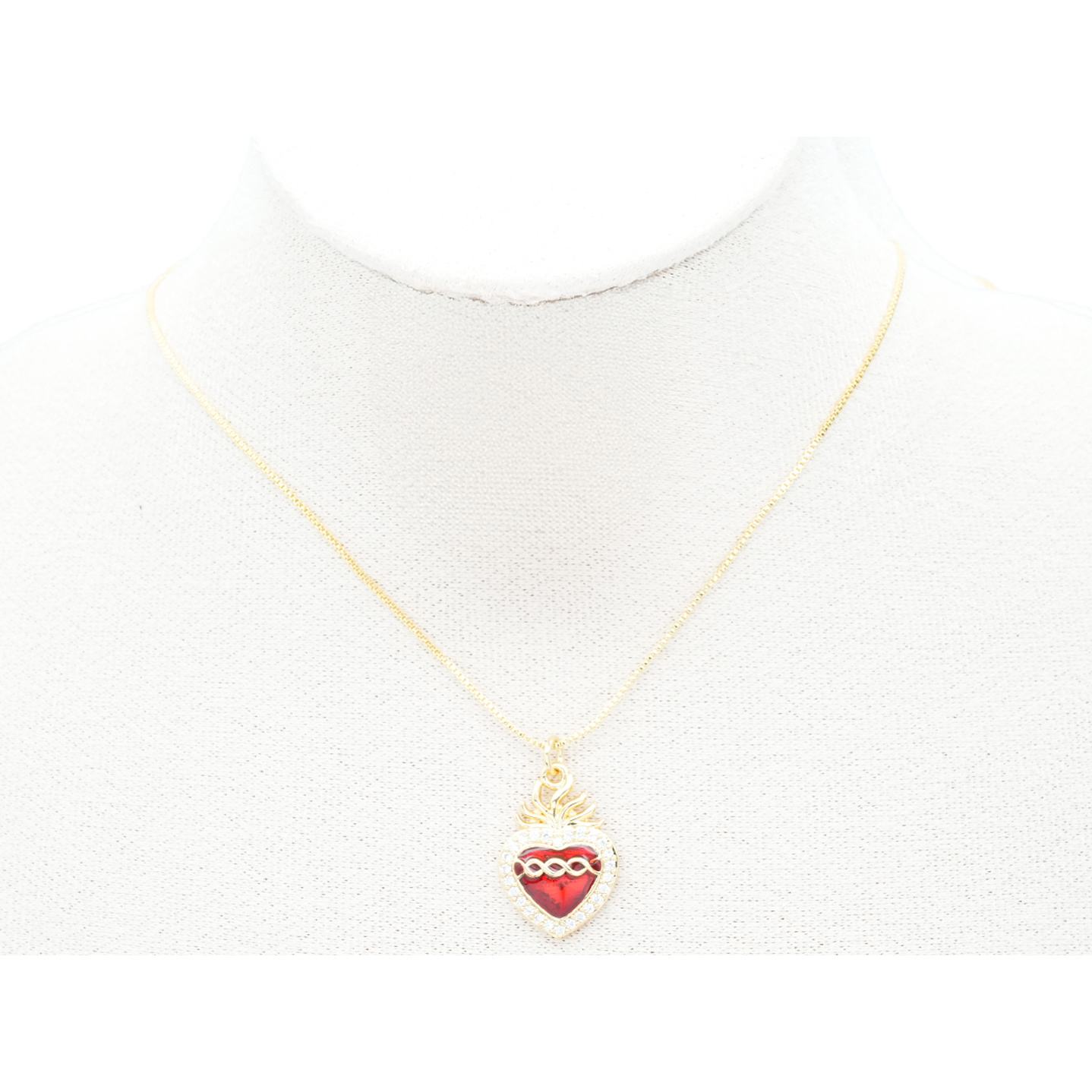 RODIO DORADO DIJE SAGRADO CORAZON 15*21MM 2