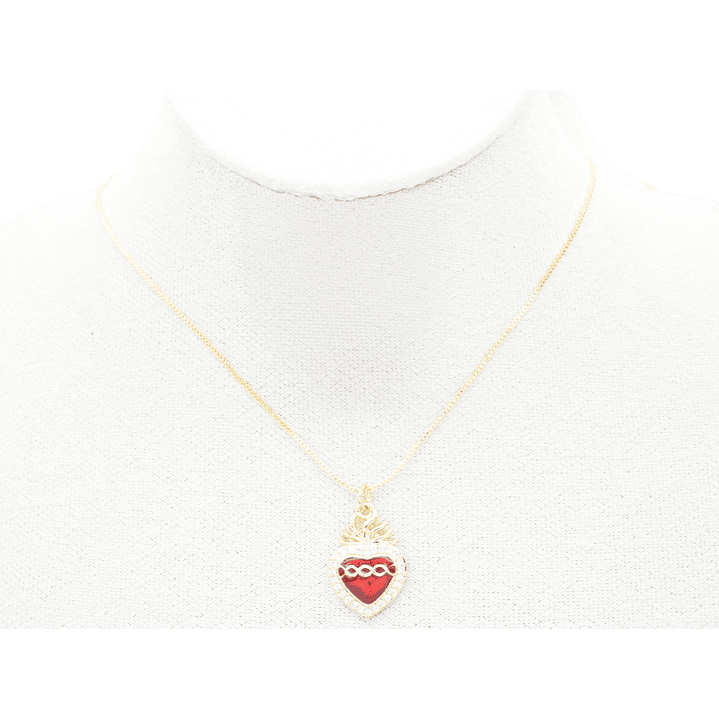 RODIO DORADO DIJE SAGRADO CORAZON 15*21MM 2