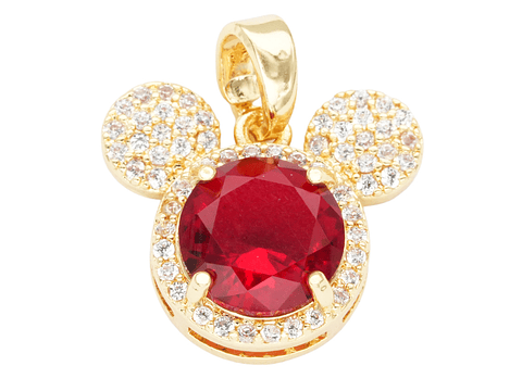 RODIO DORADO DIJE MICKEY MOUSE ZIRCON 15*14MM