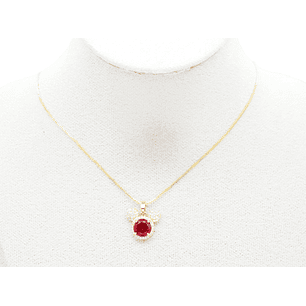 RODIO DORADO DIJE MICKEY MOUSE ZIRCON 15*14MM