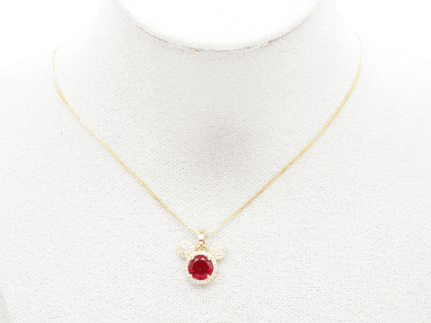 RODIO DORADO DIJE MICKEY MOUSE ZIRCON 15*14MM