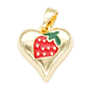RODIO DORADO DIJE CORAZON FRESA 13*14MM - Miniatura 1