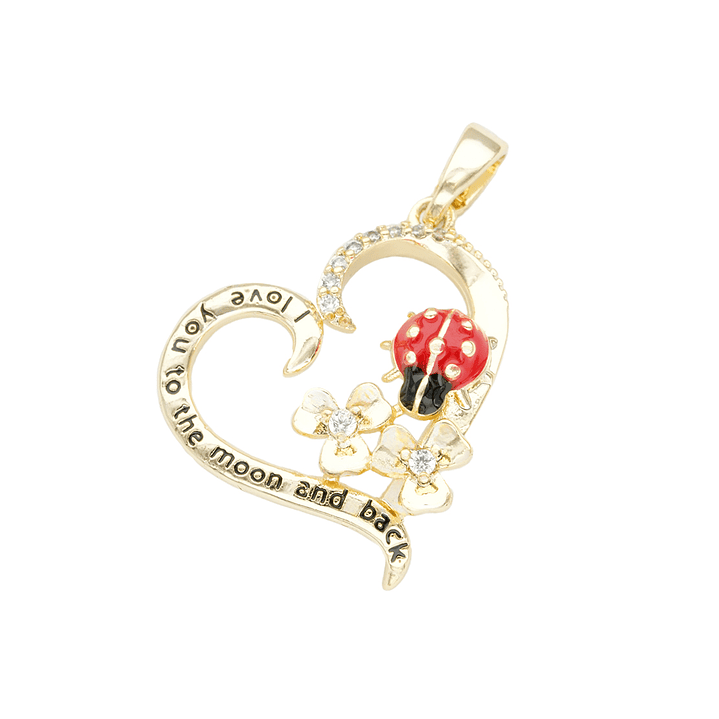 RODIO DORADO DIJE CORAZON MARIQUITA ZIRCON 18*19MM 1