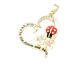 RODIO DORADO DIJE CORAZON MARIQUITA ZIRCON 18*19MM - Miniatura 1
