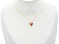RODIO DORADO DIJE SAGRADO CORAZON ROJO ZIRCON 12*13MM - Miniatura 2