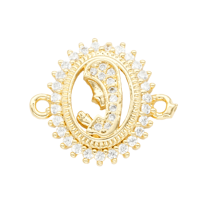 RODIO DORADO CENTRO OVALO NIÑA MARIA ZIRCON 17*16MM 1