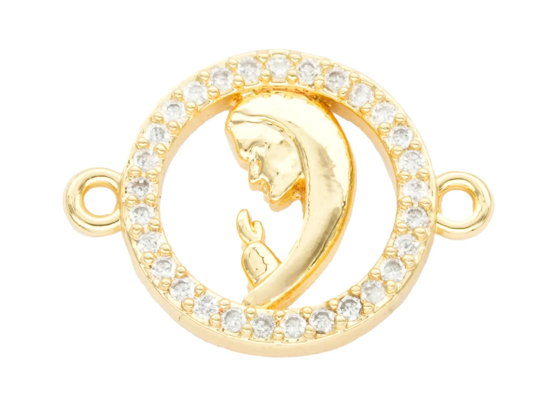 RODIO DORADO CENTRO REDONDO NIÑA MARIA ZIRCON 12MM 1