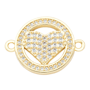 RODIO DORADO CENTRO REDONDO CORAZON ZIRCON 20*15MM