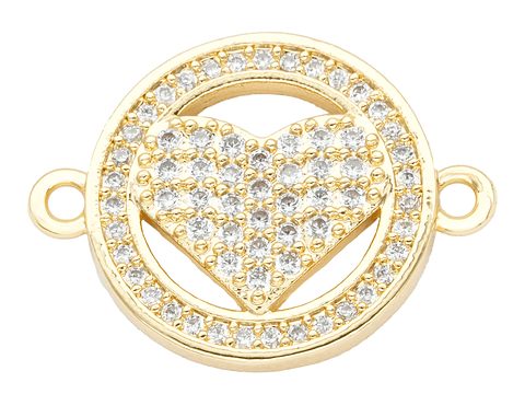 RODIO DORADO CENTRO REDONDO CORAZON ZIRCON 20*15MM